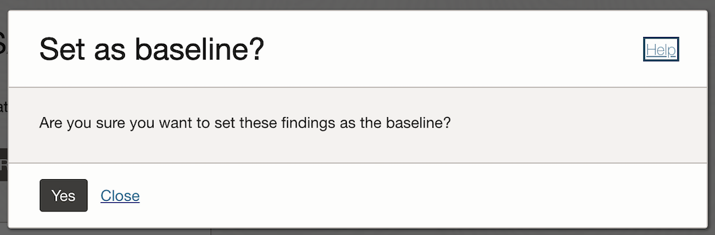 Set Security Assessment Baseline